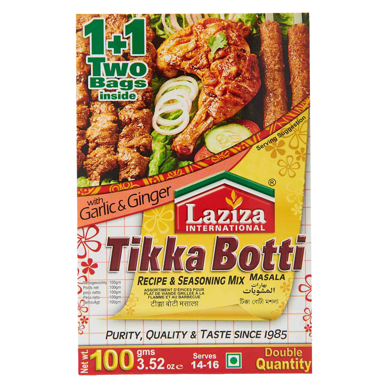 Tavaazo Tikka Boti 100g x 6 Pack – Meat Skewers Spice Mix