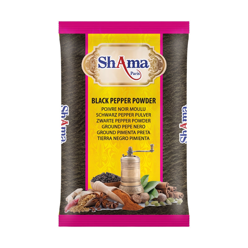 Shama Black Pepper Powder (Poivre Noir) 100g x 20 Pack – Premium Fine Black Pepper