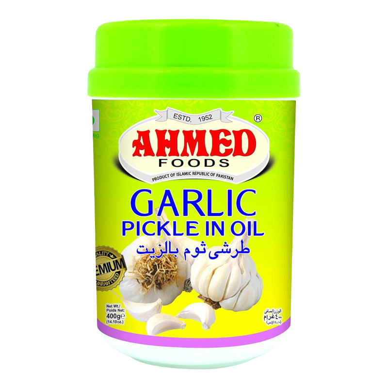 Ahmed Garlic Pickle (Ail Mariné) 1kg x 6 Pack – Condiment Traditionnel à l'Ail
