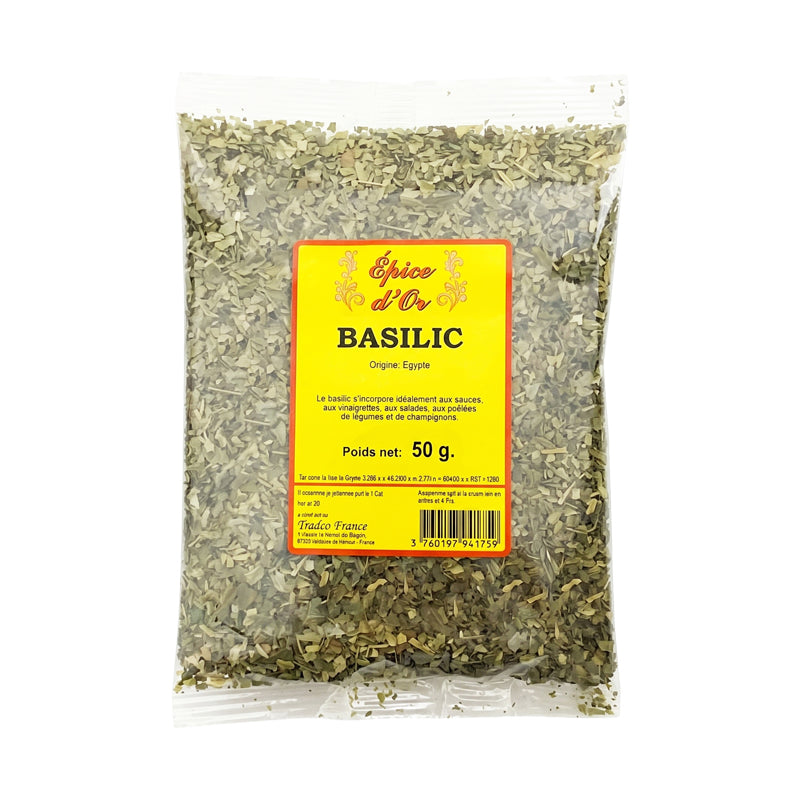 Whole Basil Leaves 50g x 15 Pack – Quality Dried Aromatic Herb