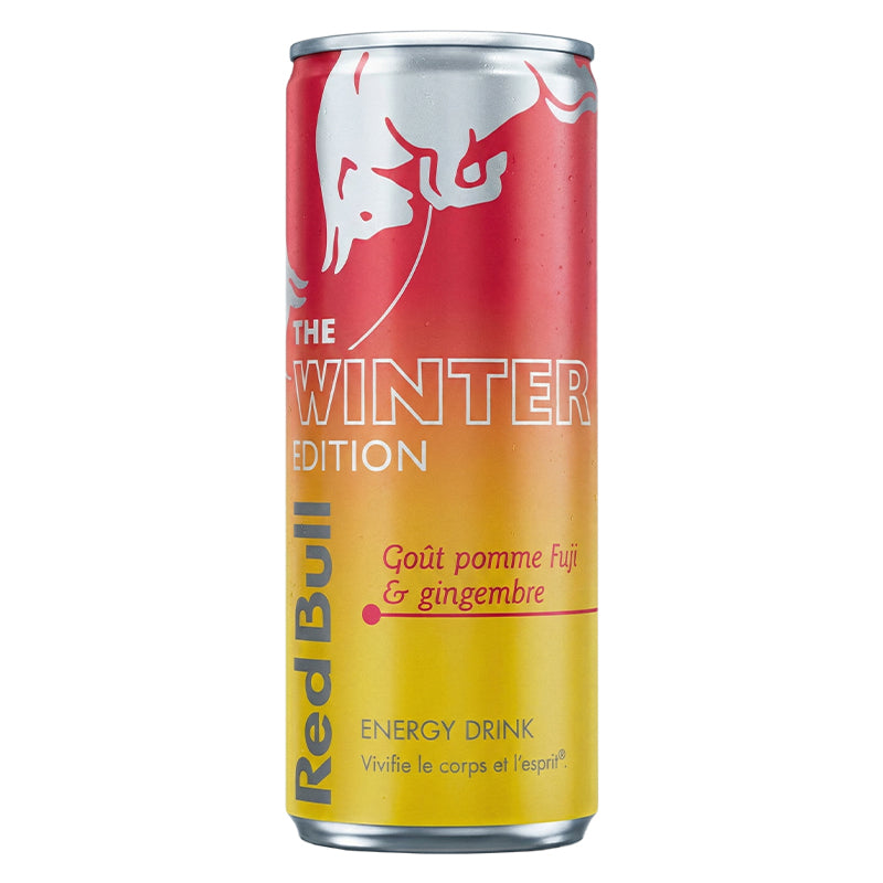 Red Bull Winter Edition Fuji Apple Ginger Energy Drink Pack de 24 x 25CL