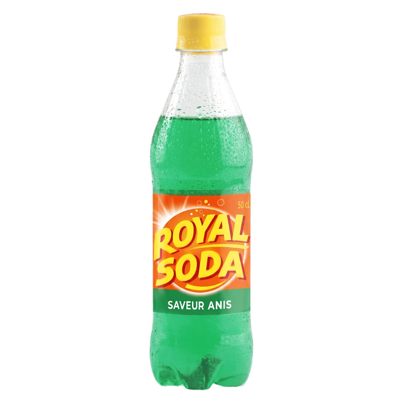 Royal Soda Aniseed Carbonated Drink 50CL Pack of 8 x 50CL | Carbonated Drinks