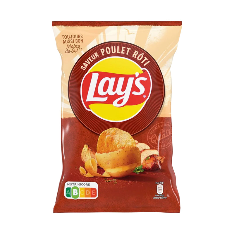 CHIPS LAYS POULET ROTI 145G X 20 – Chips Saveur Poulet Rôti en Carton Grossiste Snack Apéritif
