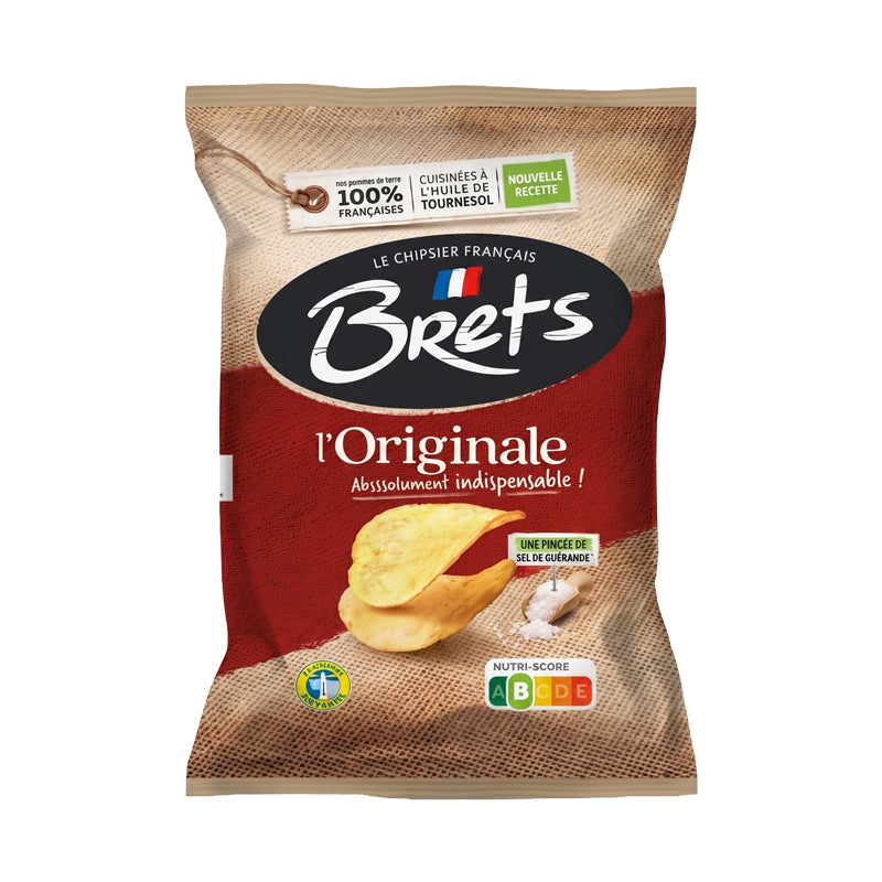 CHIPS BRET'S ORIGINALE 125G X 10 – Chips Originales Classiques en Carton Grossiste Snack Apéritif