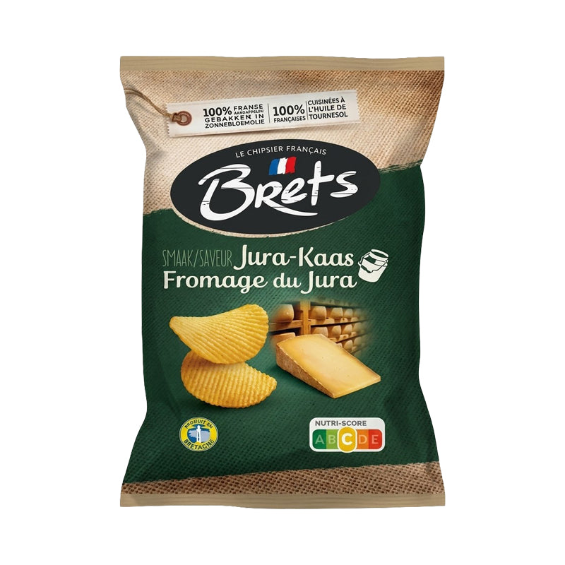 CHIPS BRET'S FROMAGE JURA 125GX10 – Chips Saveur Fromage du Jura en Carton Grossiste Snack Apéritif