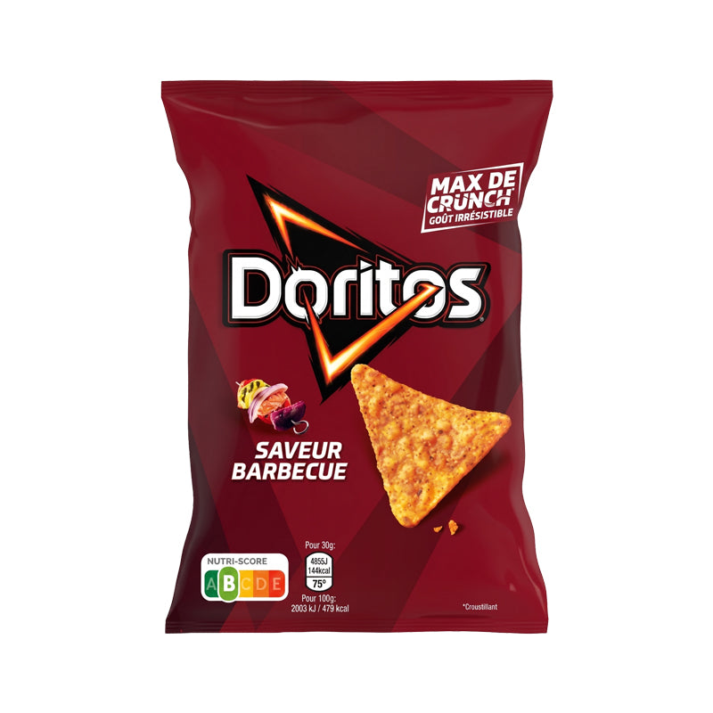 CHIPS DORITOS BBQ 160G X 10 – Chips Tortilla Saveur Barbecue en Carton Grossiste Snack Apéritif