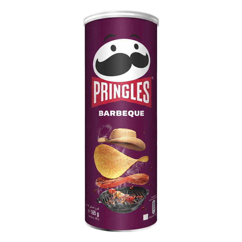 CHIPS PRINGLES BBQ 165G X 19 – Chips Saveur Barbecue en Carton Grossiste Snack Apéritif