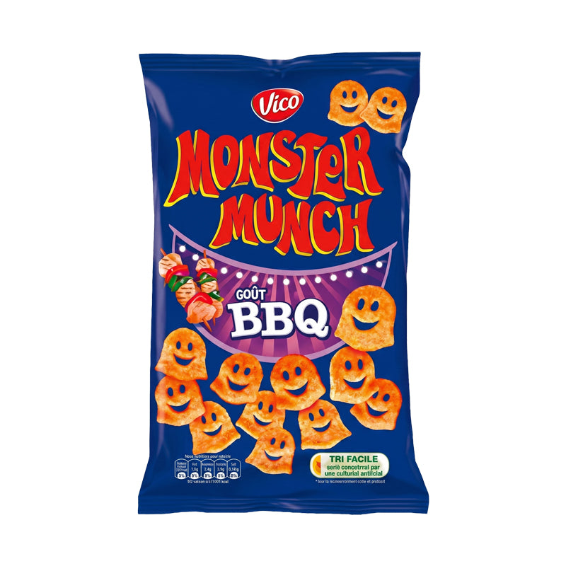 MONSTER MUNCH BBQ 85GX10 – Snacks Croustillants Saveur Barbecue en Carton Grossiste Snack Apéritif