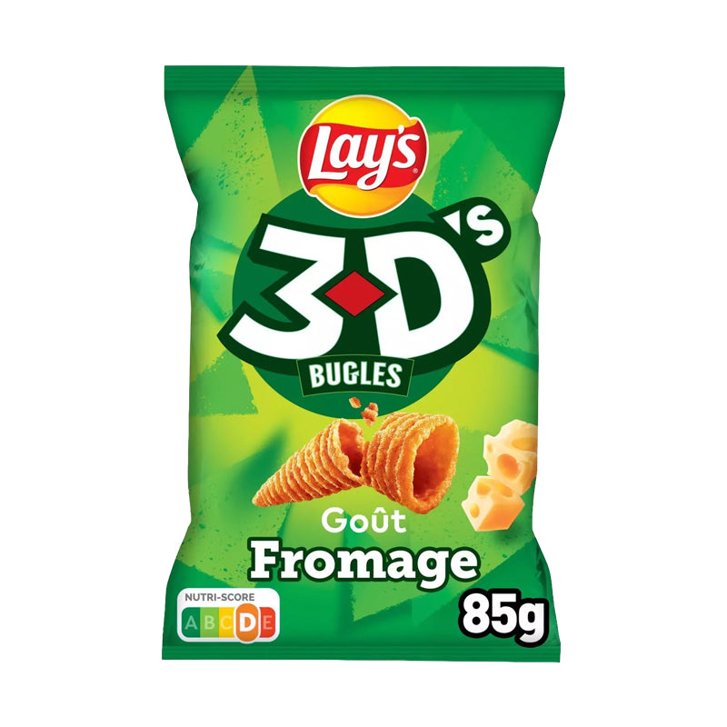 CHIPS LAYS 3D FROMAGE 85G X 15 – Chips 3D Saveur Fromage en Carton Grossiste Snack Apéritif