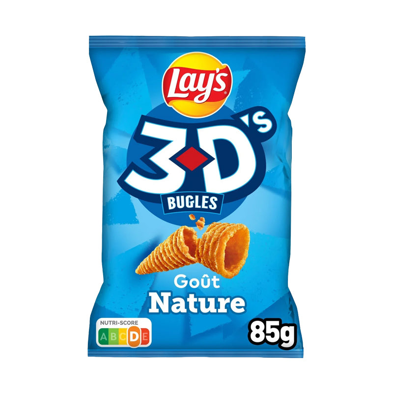 CHIPS LAYS 3D NATURE 85G X 15 – Chips 3D Nature Classiques en Carton Grossiste Snack Apéritif