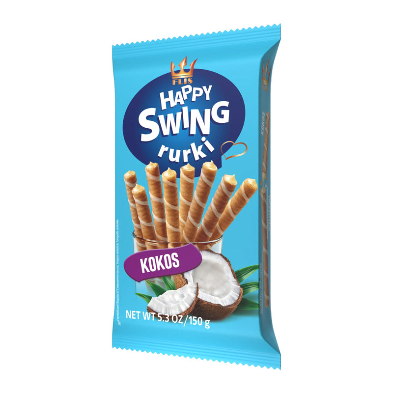 Happy Swing Noix de Coco carton 16 – Snacks Gourmands Saveur Noix de Coco en Carton Grossiste Confiseries