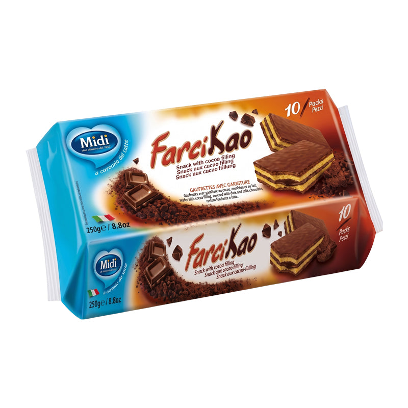 Farcikao Génoises fourrées Chocolat carton 12 – Génoises Fourrées au Chocolat en Carton Grossiste Pâtisserie