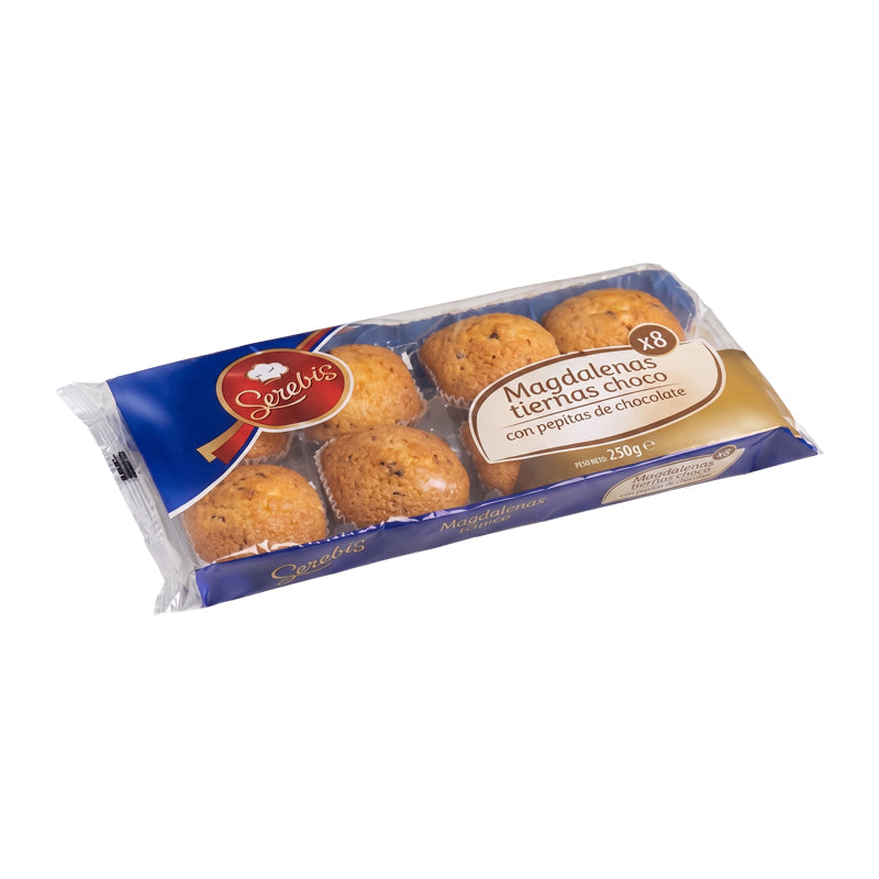 Magdalenas fourrées chocolat x 8 carton 12 – Madeleines Fourrées au Chocolat en Carton Grossiste Viennoiseries