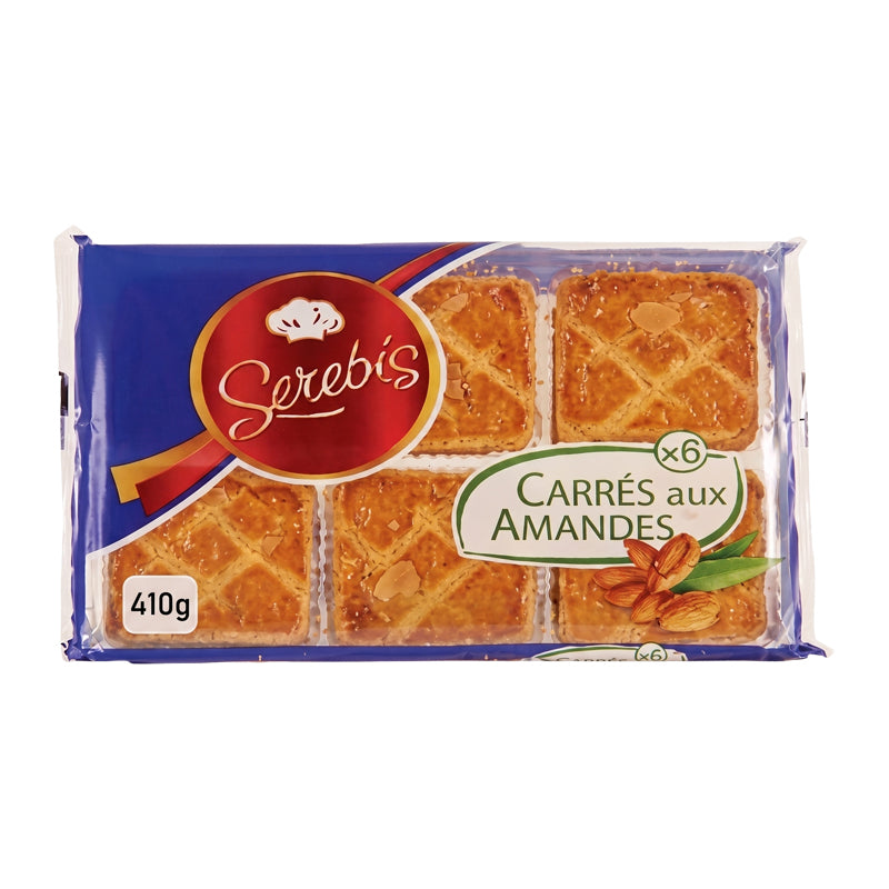 6 Carrés fourrés Amande carton 12 – Carrés Fourrés à l’Amande en Carton Grossiste Pâtisserie