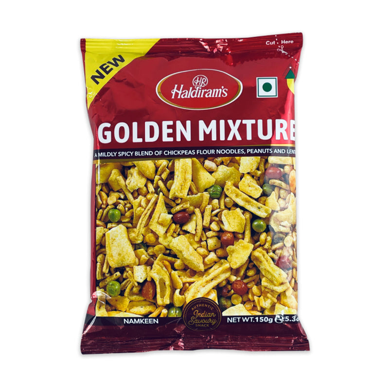 HRS Golden Mixture 150g (CT12) 12 x 150g – Mélange Indien Golden Mixture en Carton Grossiste Snack Salé