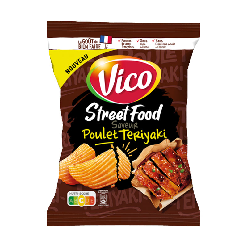 Vico Chips Street Food Poulet Teriyaki – Chips Saveur Poulet Teriyaki en Carton Grossiste Snack Apéritif