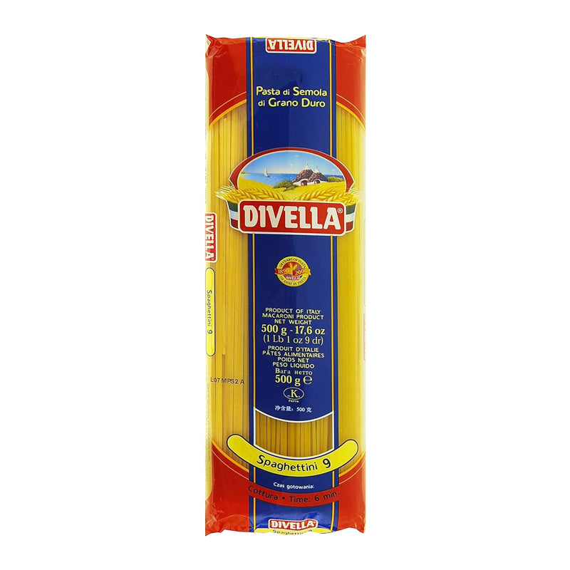 DIVELLA Spaghetti Pasta 500g x 36 | Authentic Italian Spaghetti Pasta