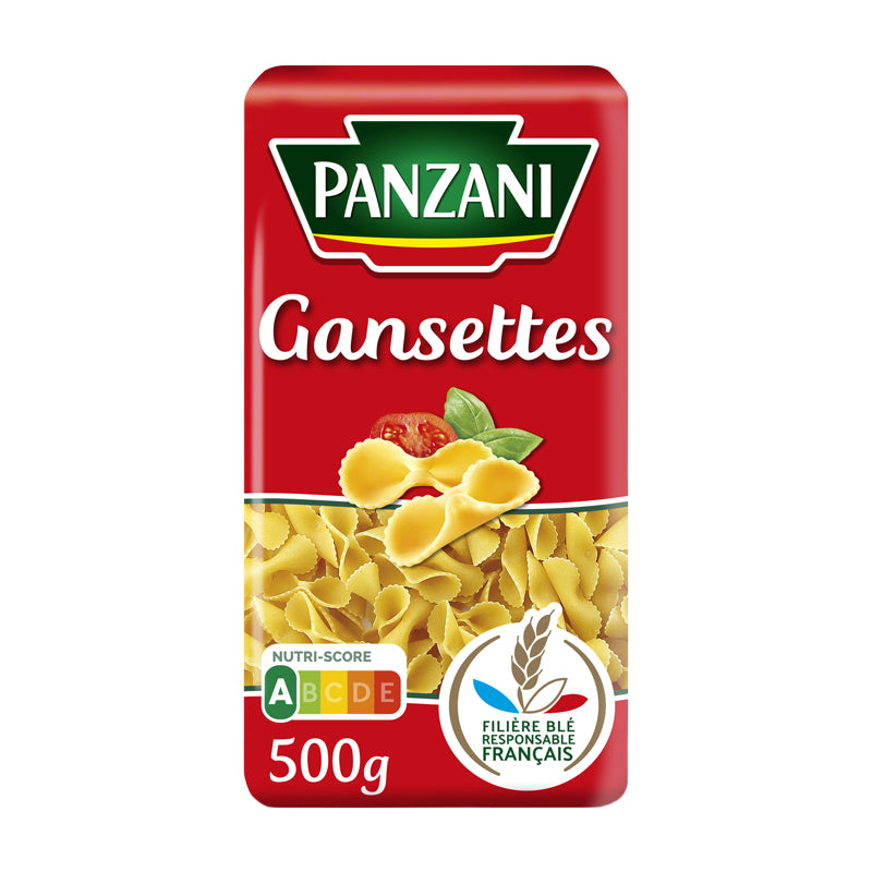 PANZANI Gansette Pasta 500g x 12 | Authentic French Pasta