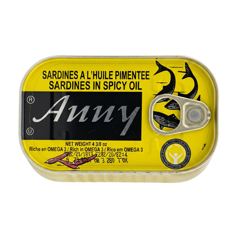 Sardines Anny Piment 125g x 50 (Lot de 50) – Sardines au Piment