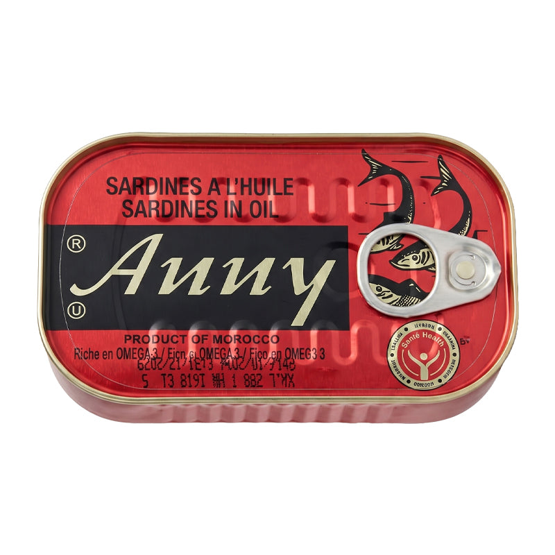 Sardines Anny Huile 125g x 50 (Lot de 50) – Sardines à l’Huile