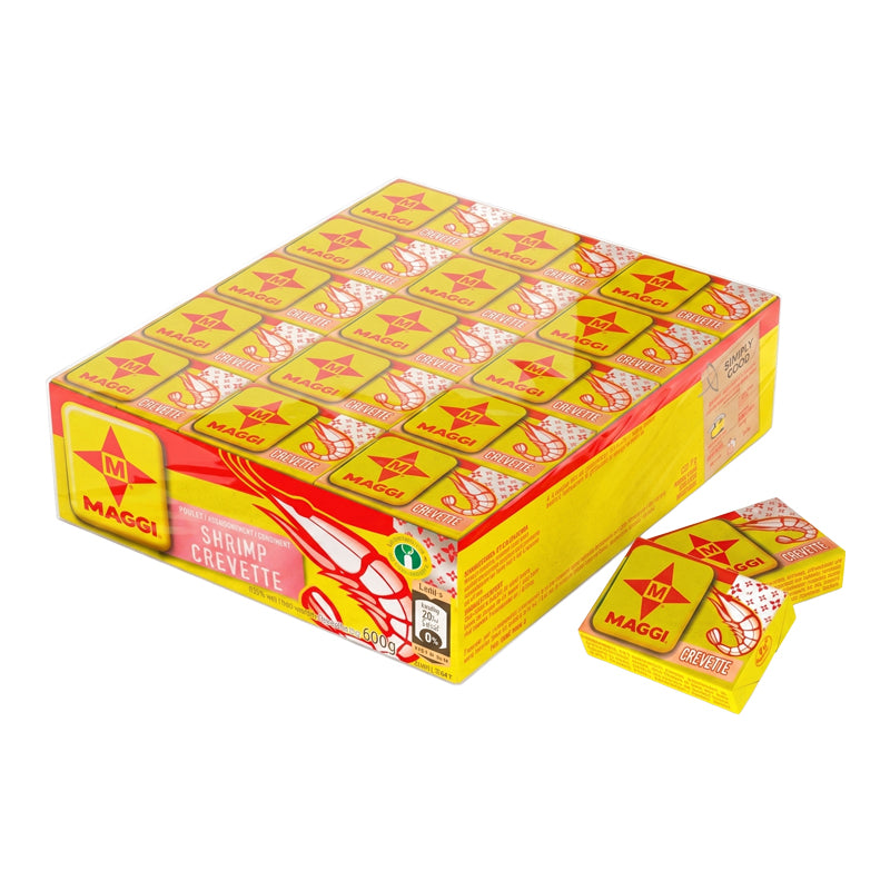 Maggi Cube Crevette 60 pcs x 24 (Lot de 24) – Cubes de Bouillon Crevette