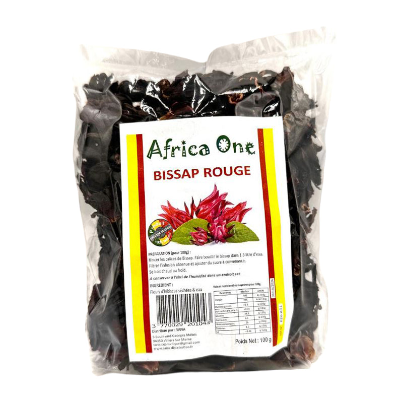 Bissap 100g x 10 (Lot de 10) – Fleurs d’Hibiscus Séchées