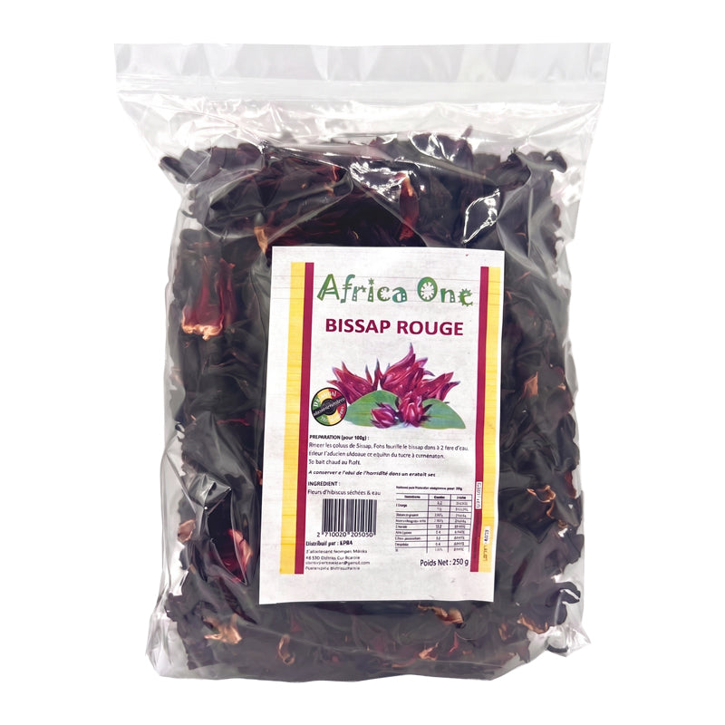 Bissap 250g x 20 (Lot de 20) – Fleurs d’Hibiscus Séchées