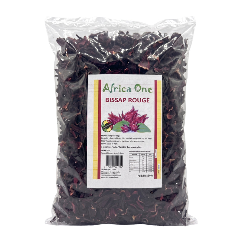 Bissap 500g x 10 (Lot de 10) – Fleurs d’Hibiscus Séchées