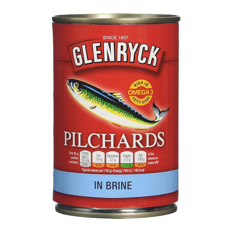 Pilchards Nature Glenryck 400g x 24 – Sardines Naturelles en Conserve
