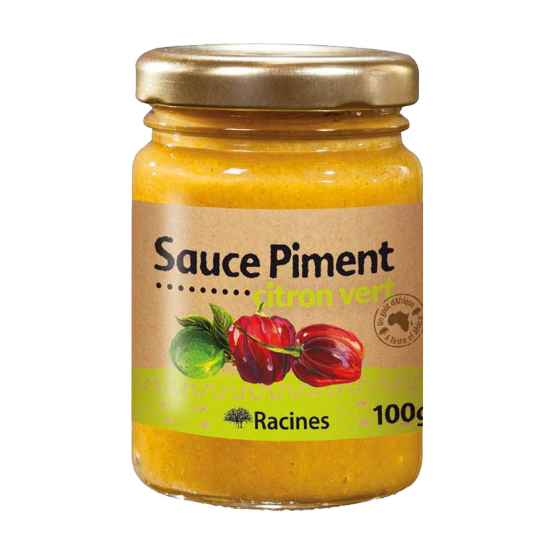 SAUCE PIMENT RACINES AU CITRON VERT 100G – Sauce Piment Citron Vert
