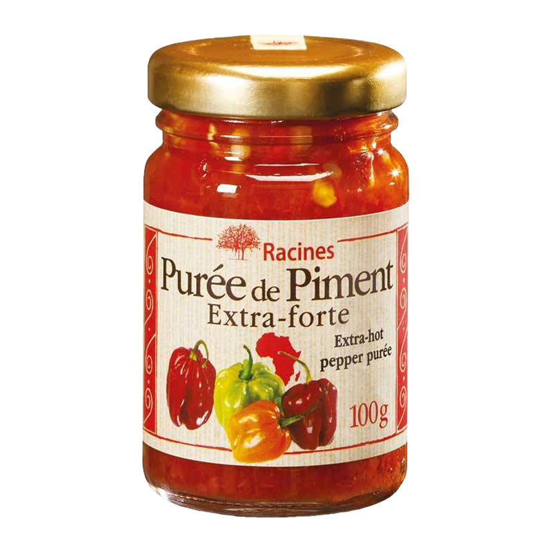 PUREE PIMENT EXTRA FORTE RACINES 100G (CT24) – Purée de Piment Extra Forte