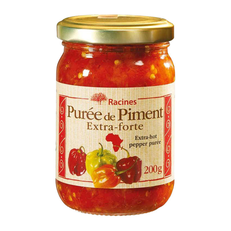PUREE PIMENT EXTRA FORTE RACINES 12X200G – Purée de Piment Format Familial
