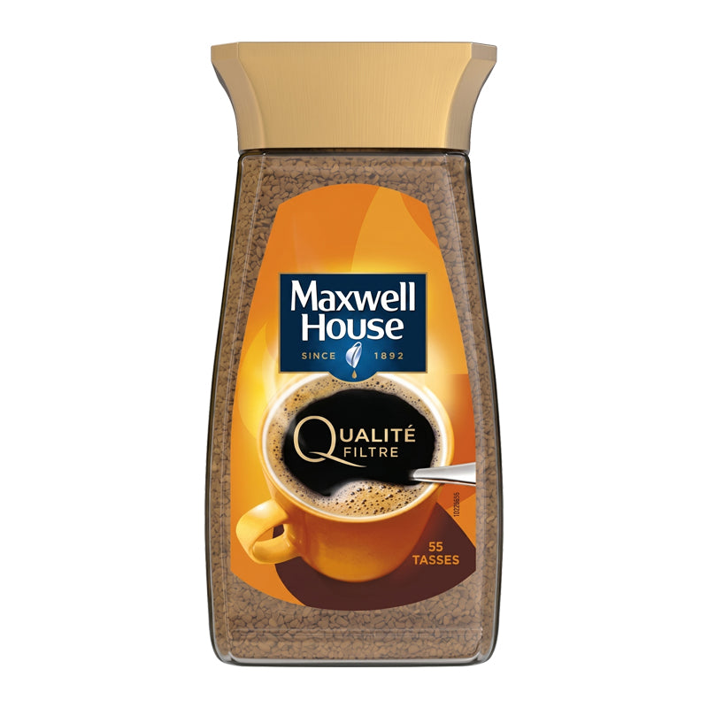 Café Maxwell House 100g (Carton de 12) – Café Soluble au Goût Riche et Équilibré