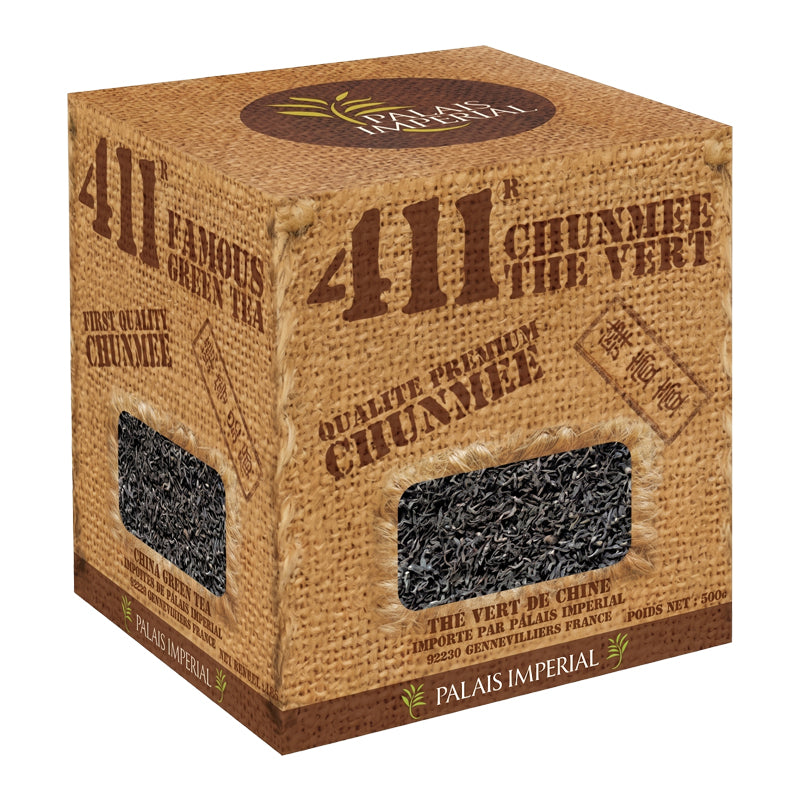 Thé 411 Chaara Chunmee 500g (Carton de 24) – Thé Vert Chunmee Grand Format et Raffiné