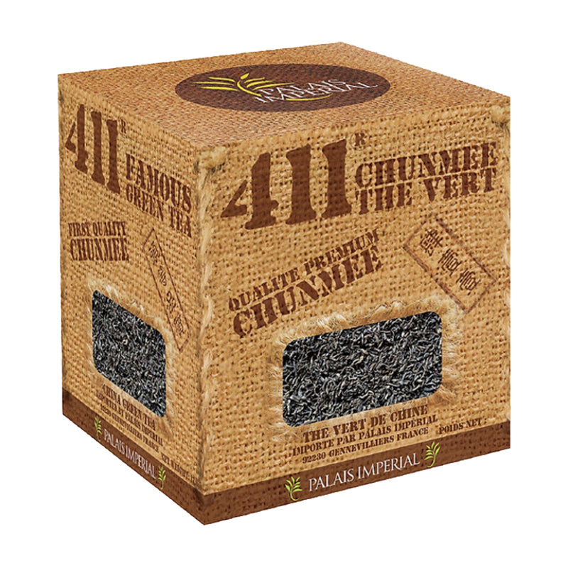 Thé 411 Chunmee Extra 125g (Carton de 96) – Thé Vert Extra au Goût Frais et Équilibré