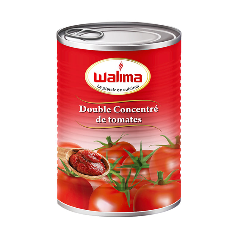 Tomate Double Concentrée Walima 400g x 24 – Concentré de Tomate Intense pour Cuisine Méditerranéenne