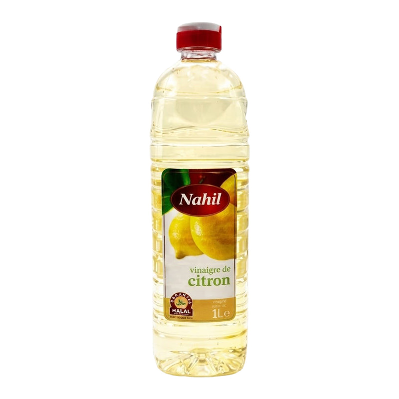 Vinaigre Citron Halal Nahil 1L x 12 – Vinaigre Citronné Grand Format pour Assaisonnements