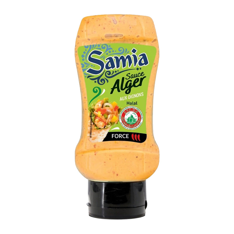 Sauce Alger Halal 350ml (Carton de 12) Samia – Sauce Crémeuse et Épicée pour Sandwichs et Grillades