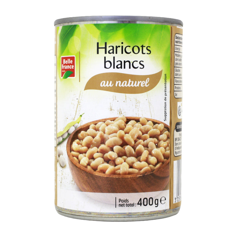 Haricots Blancs au Naturel 400g x 12 – Légumes Prêts à l’Emploi Riches en Fibres
