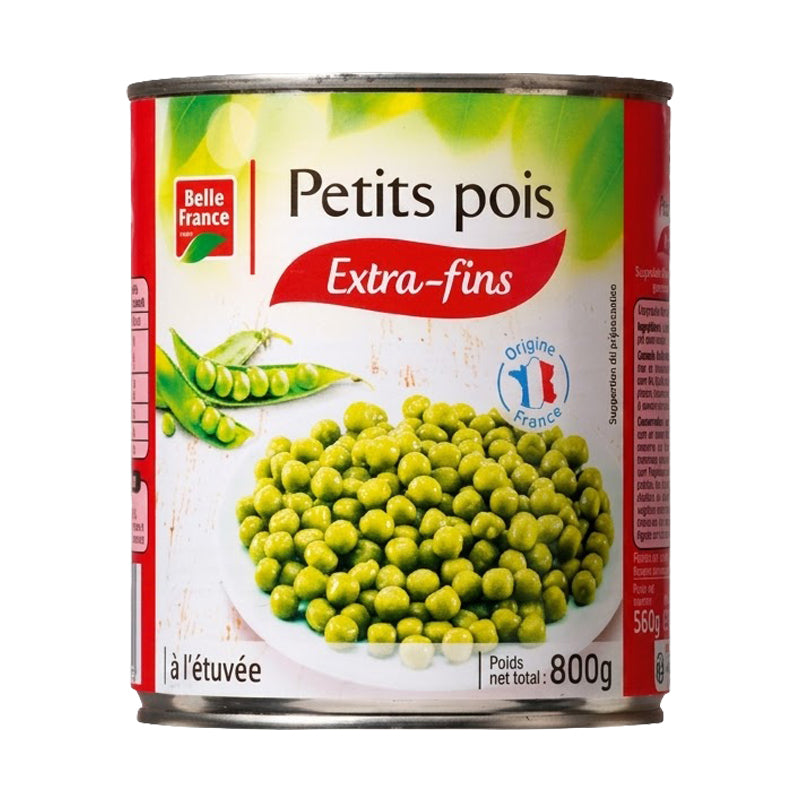 Petits Pois Extra Fins 800g x 12 – Grand Format de Petits Pois au Goût Authentique