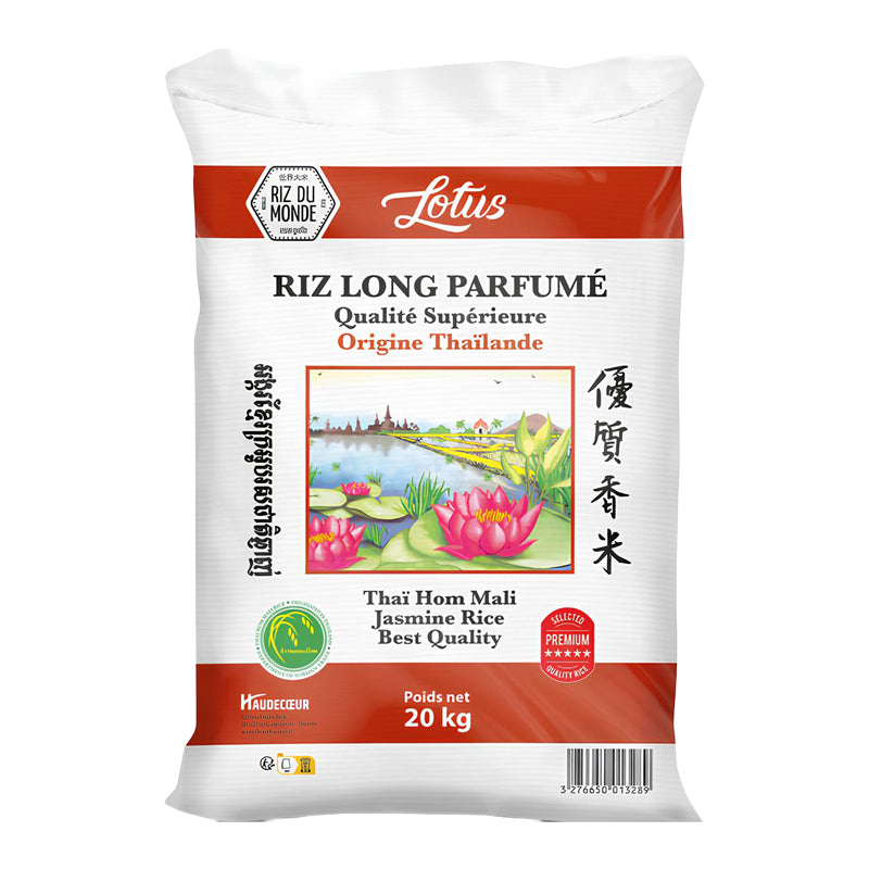 Riz Parfumé Lotus 20 kg | Riz Hom Mali de Thaïlande