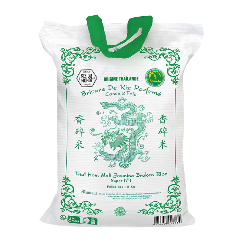 Brisure de Riz Cassé 2 Fois 5 kg | Riz de Thaïlande