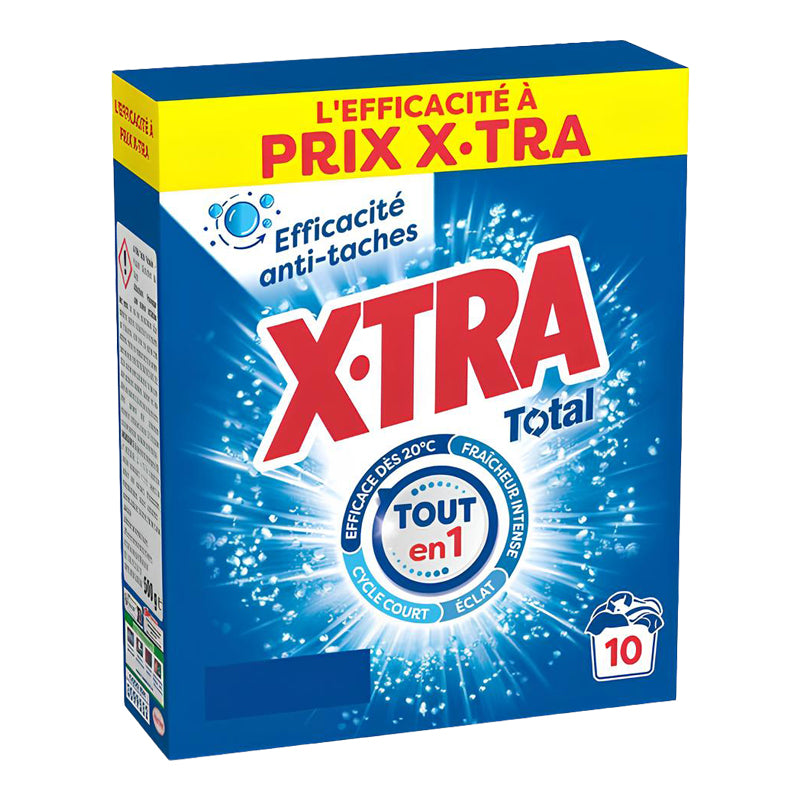 Extra Lessive Poudre Total 500 g x16 | Détergent Linge
