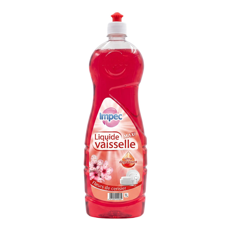 Liquide Vaisselle Parfum Framboise 1 L x12 | Détergent Vaisselle