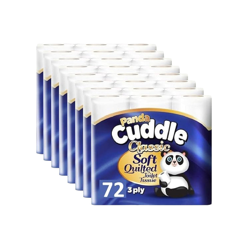 Flodex Papier Toilette Panda Cuddle 24 x3 (72 Pièces) | Papier Toilette