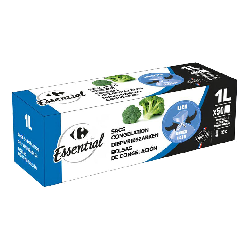 Sac Congélation 1 L 50 Sachets 18x25 cm x24 | Sachets Congélation