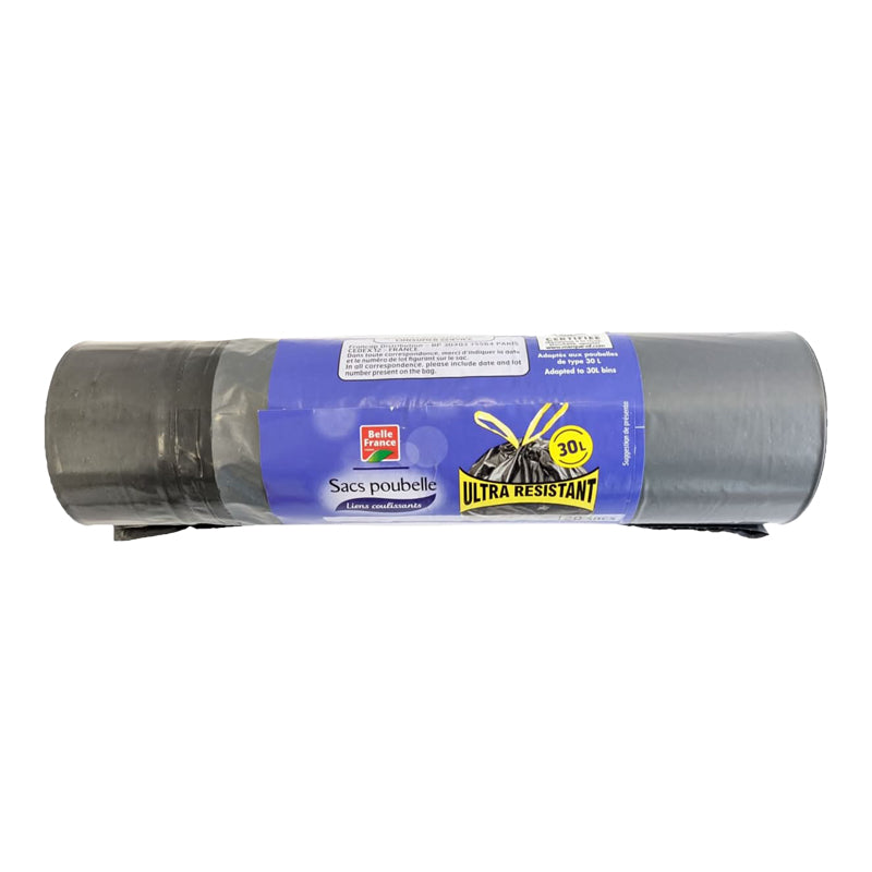 Sac Poubelle 30 L Liens Coulissants x25 | Sacs Déchets