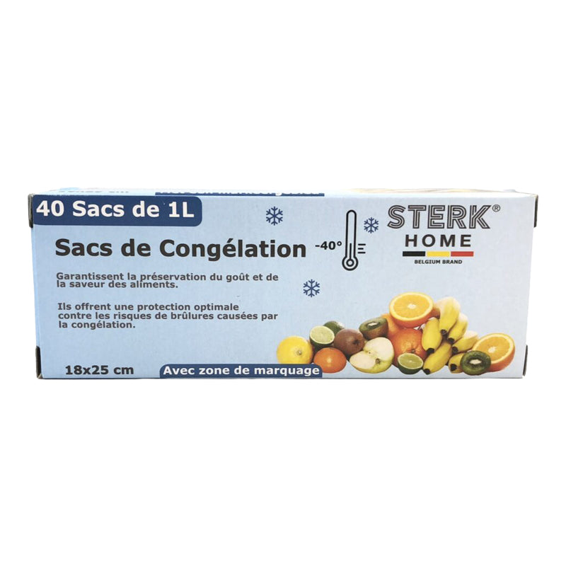Sterk Home Sac Congélation 1 L 18x25 cm 40 Pièces x24 | Sachets Congélation