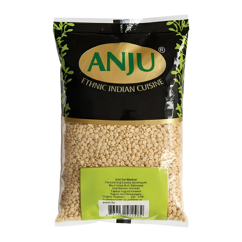 ANJU Urid Dal Washed 1kg – Lentilles Urid Décortiquées | Légumineuses Indiennes