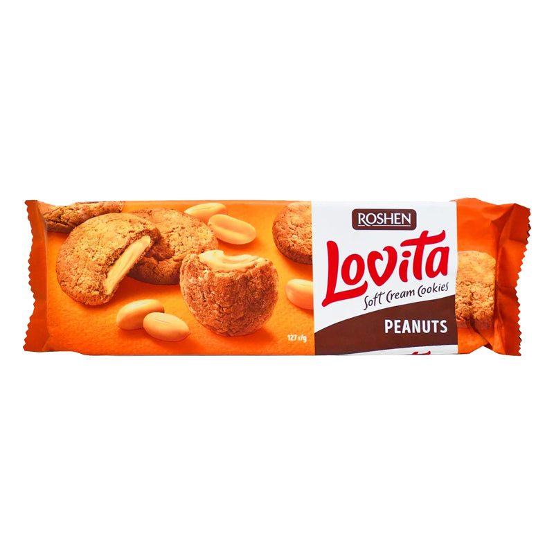 LOVITA Cookies Soft Cream Peanut (CT18) – Carton de 18 | Cookies Fourrés à la Cacahuète